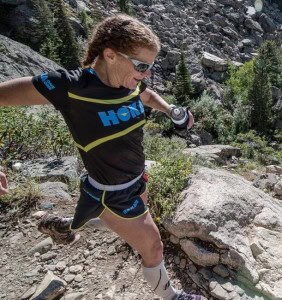 Nikki Kimball racing at an ultramarathon
